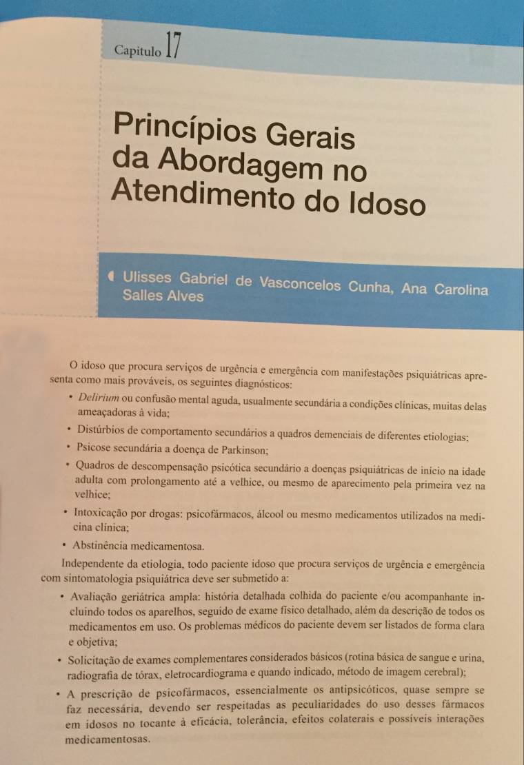 Atendimento às Urgências e Emergências Psiquiátricas no Pronto-socorro – Uma Abordagem para o Clínico – 2014