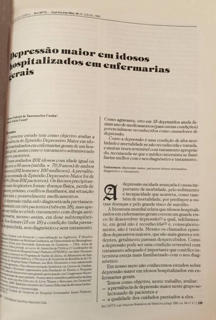 Boletim do Cômite Brasileiro para Prevenção e Tratamento de Depressão - 1990